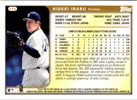 1999 Topps Hideki Irabu #68