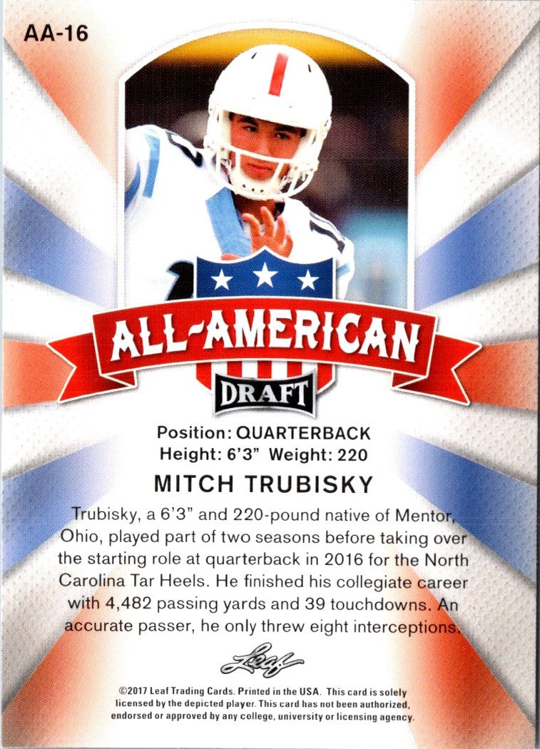 2017 Leaf Draft All-American Mitch Trubisky
