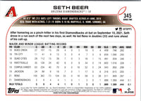 2022 Topps Seth Beer #345 Rookie