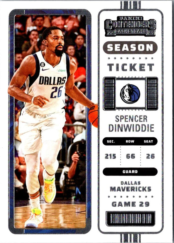 2022 Panini Contenders Season Ticket Spencer Dinwiddie #61