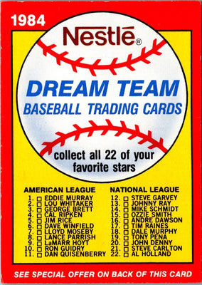 1985 Topps 3-D Baseball Stars Dan Quisenberry #24