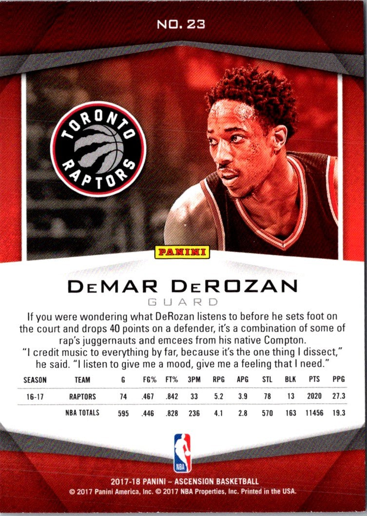 2017 Panini Ascension DeMar DeRozan