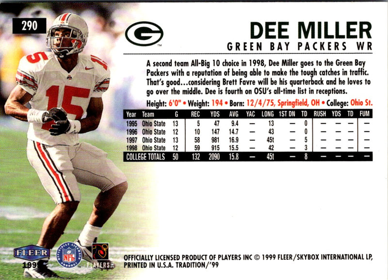 1999 Fleer Tradition Dee Miller