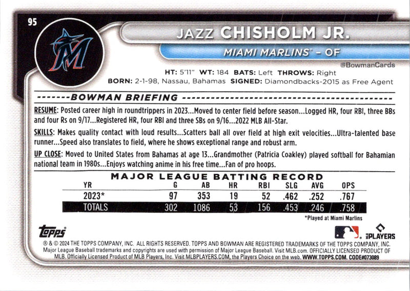 2024 Bowman Jazz Chisholm Jr.