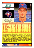 1992 Score Kevin Brown #709