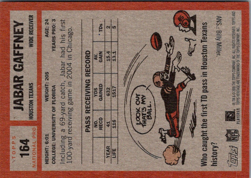 2005 Topps Heritage Jabar Gaffney