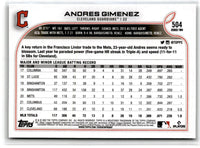 2022 Topps Andres Gimenez #504