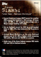 2001 Topps Noteworthy Jason Giambi #TN22
