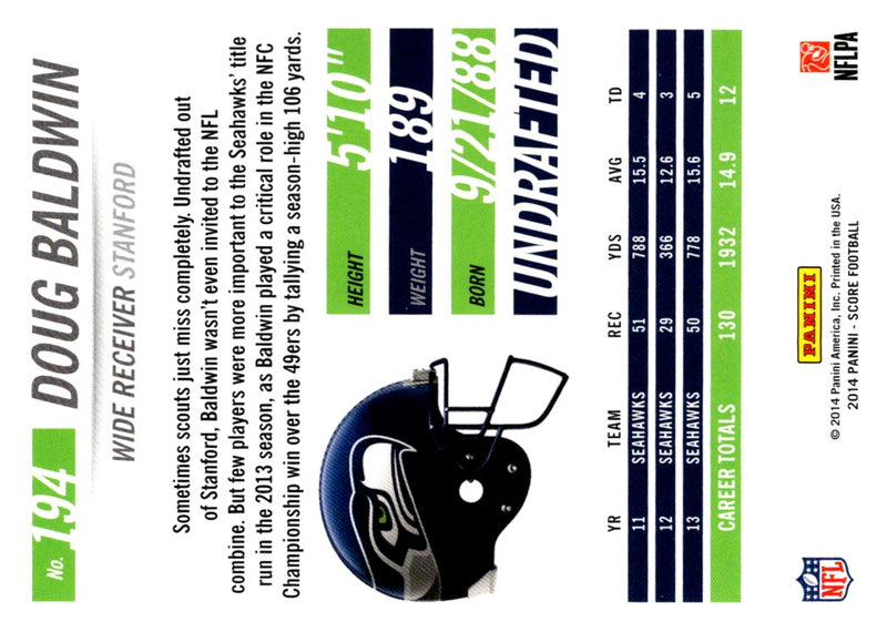 2014 Score Scorecard Doug Baldwin