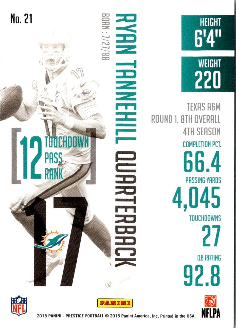 2015 Panini Prestige Ryan Tannehill