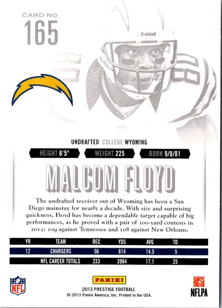 2013 Panini Prestige Malcom Floyd