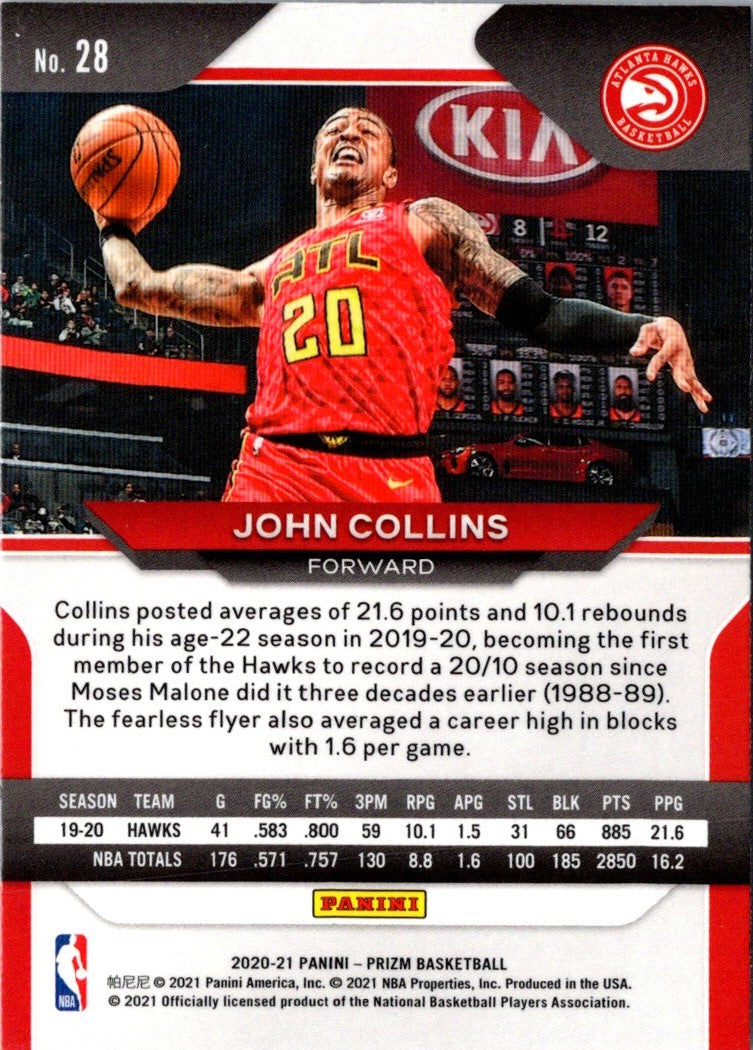 2021 Panini Obsidian John Collins