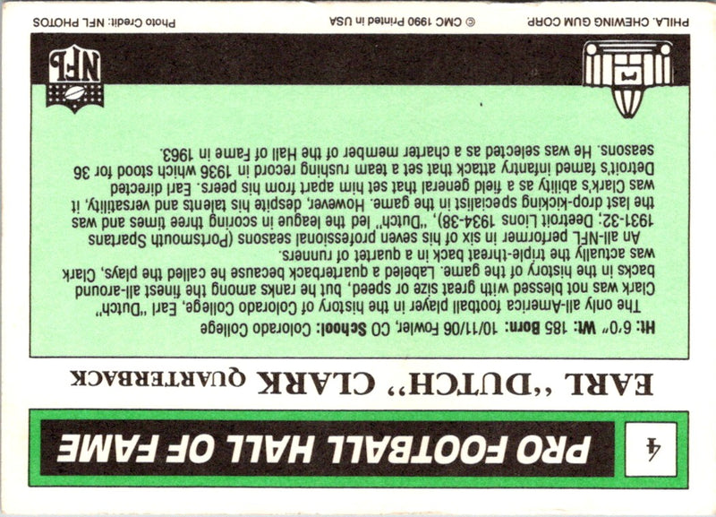 1990 Swell Greats Earl Dutch Clark