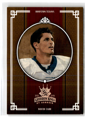 2005 Donruss Throwback Threads Gridiron Kings Bronze David Carr #GK-10 147/500