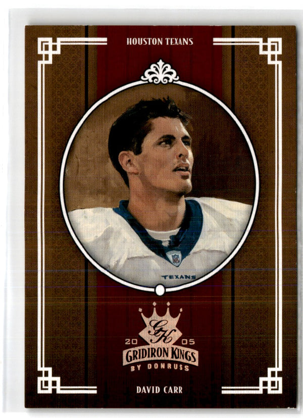 2005 Donruss Throwback Threads Gridiron Kings Bronze David Carr #GK-10 147/500