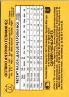 1987 Donruss Tony Fernandez #72