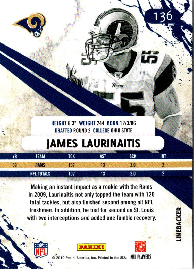 2010 Panini Rookies & Stars Longevity James Laurinaitis