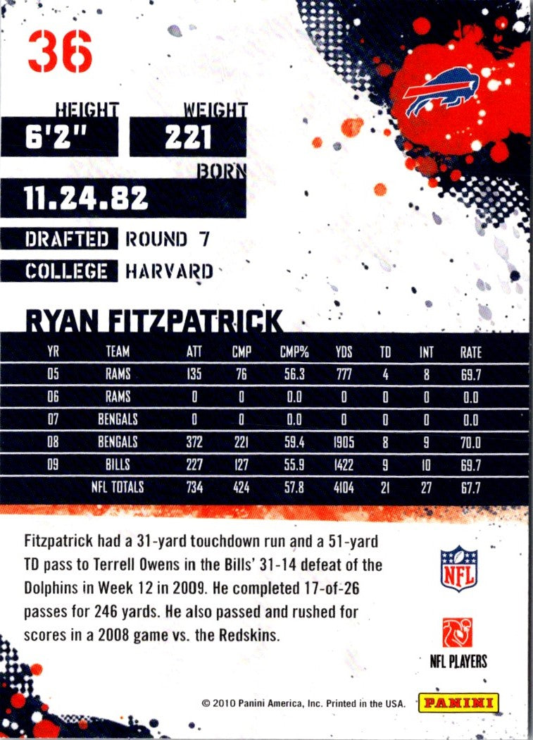 2010 Score Ryan Fitzpatrick
