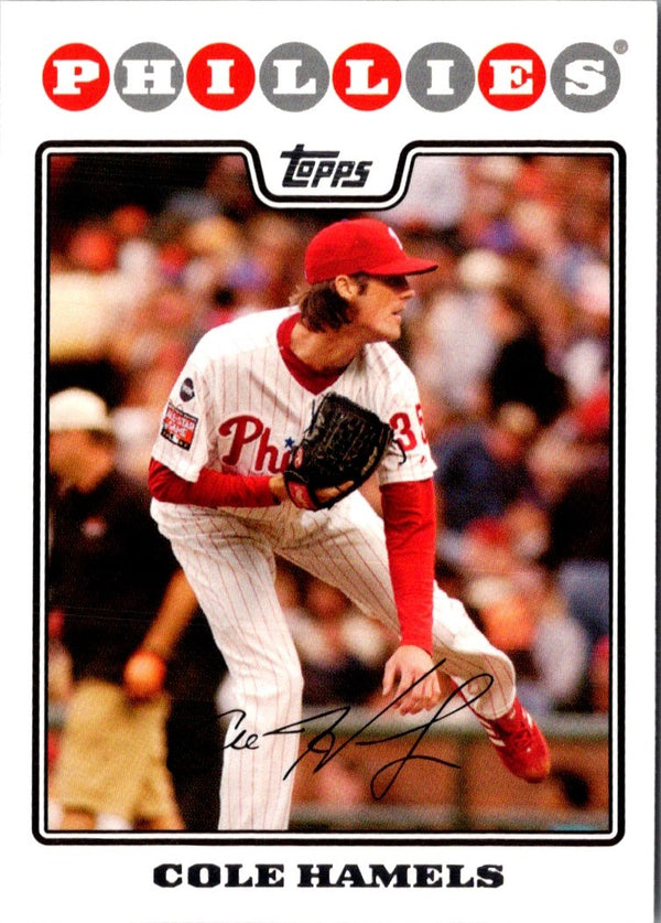 2008 Topps Philadelphia Phillies Cole Hamels #PHI8