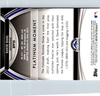 2013 Bowman Platinum Prospects David Dahl #BPP20