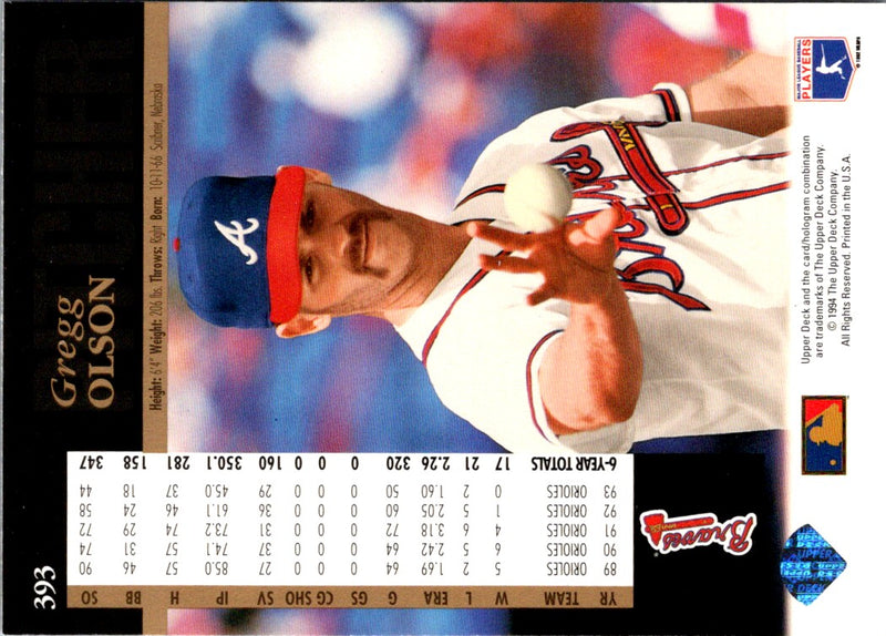 1994 Upper Deck Gregg Olson