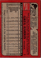 1982 Topps Coca-Cola Cincinnati Reds Greg Harris #7