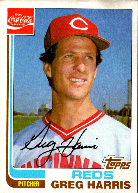 1982 Topps Coca-Cola Cincinnati Reds Greg Harris #7