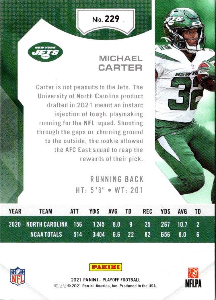 2021 Panini Playoff Michael Carter