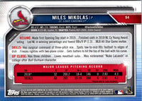 2019 Bowman Chrome Miles Mikolas #94