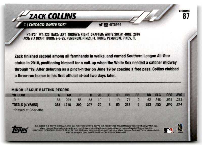 2020 Topps Chrome Zack Collins