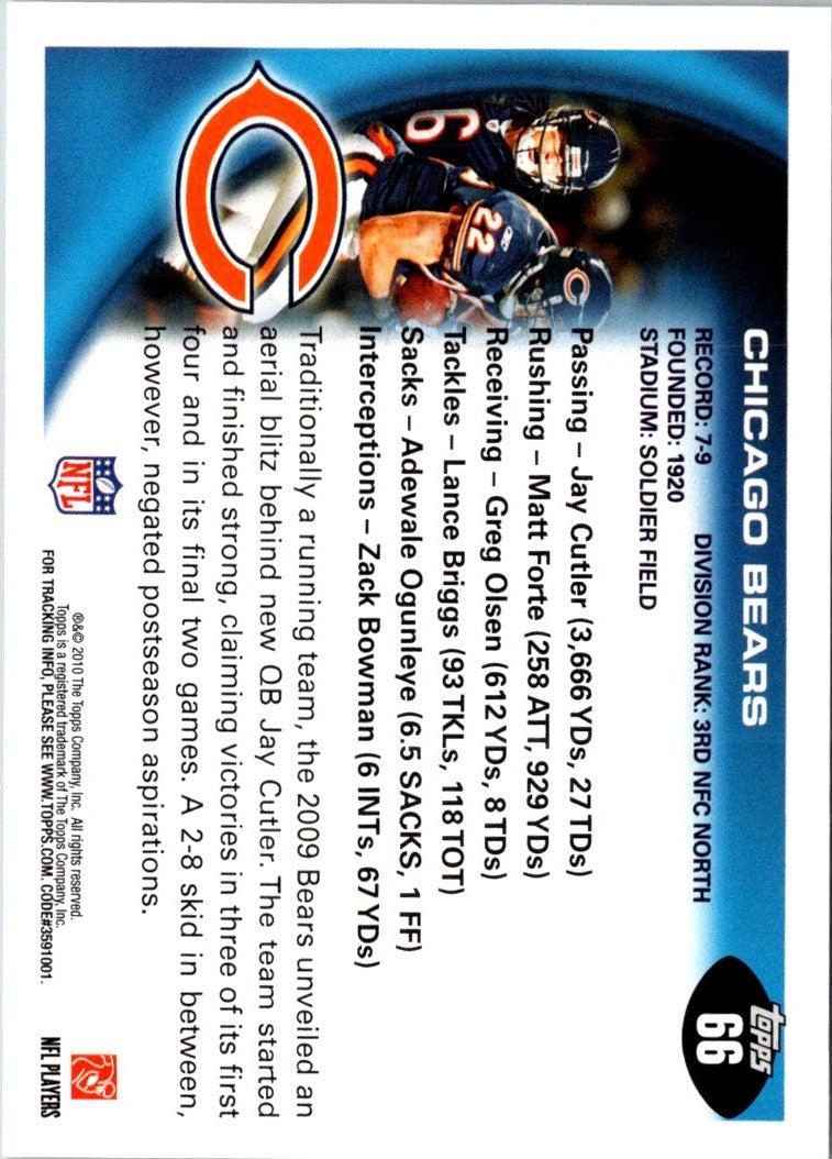 2010 Topps Chicago Bears