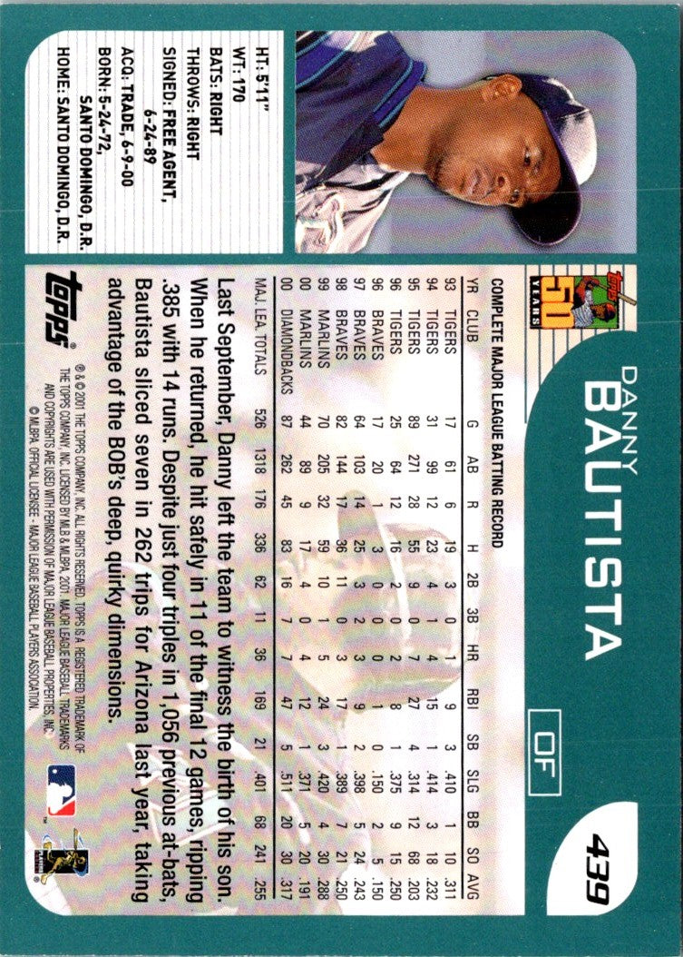 2001 Topps Danny Bautista