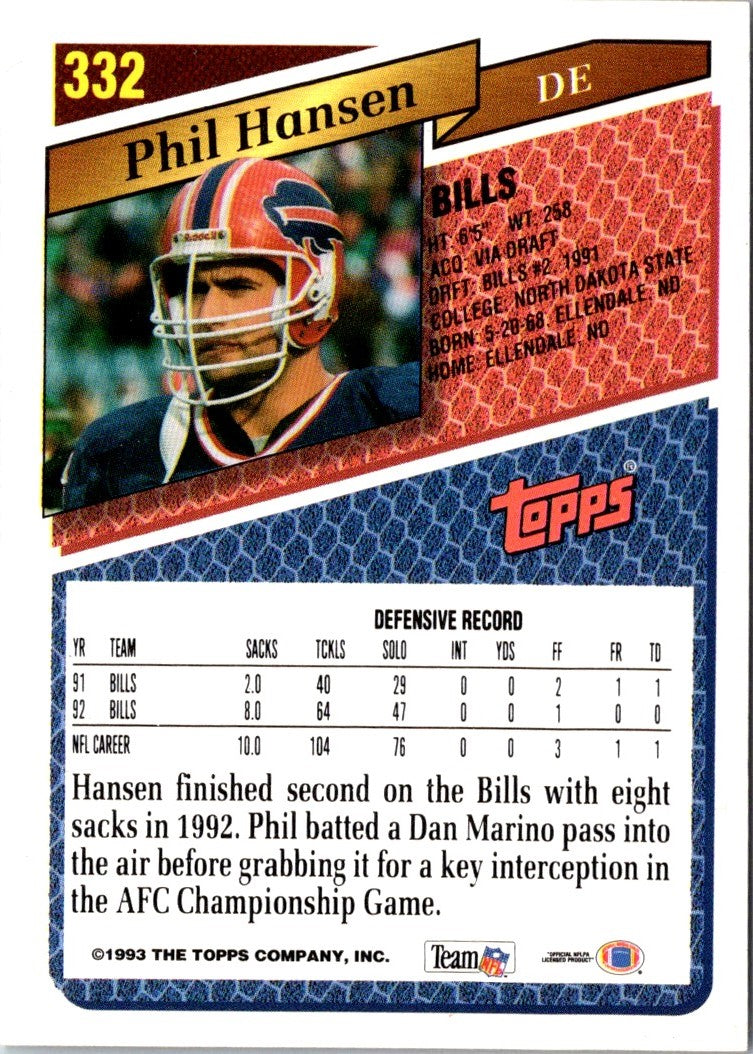 1993 Topps Phil Hansen