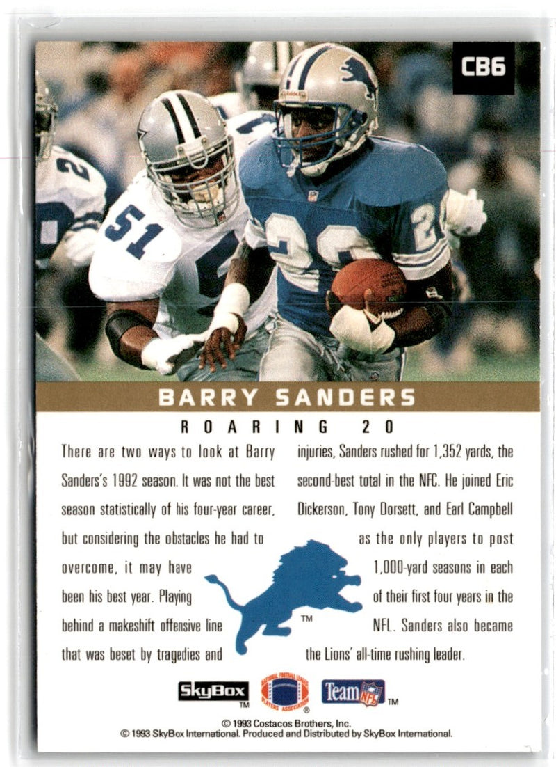 1993 SkyBox Premium Costacos Brothers Barry Sanders