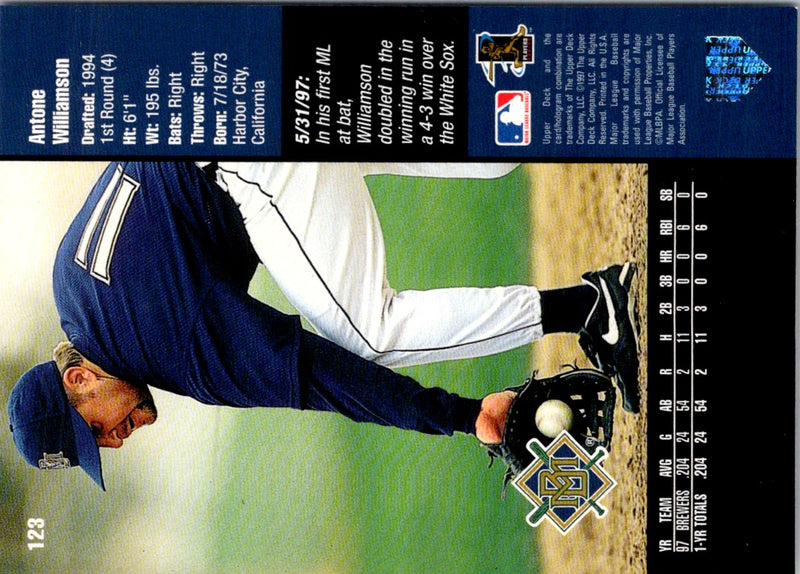 1998 Upper Deck Antone Williamson