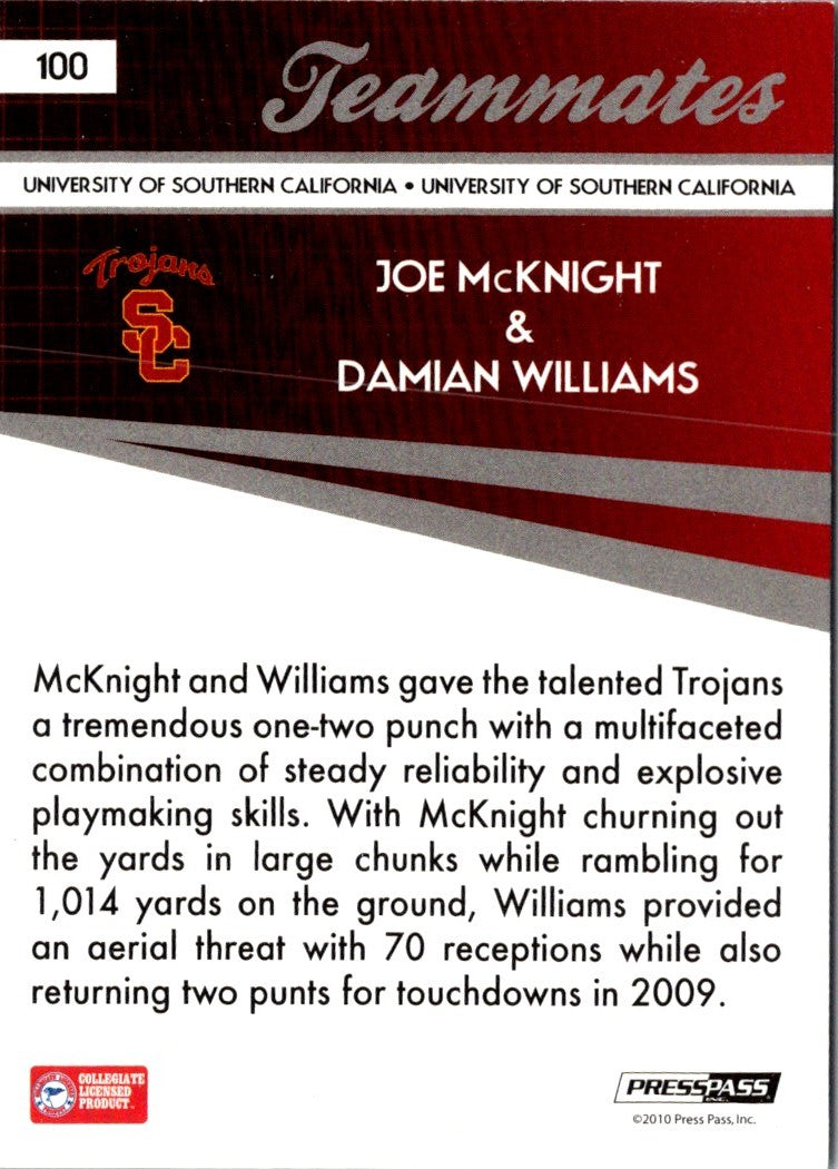 2010 Press Pass Joe McKnight/Damian Williams