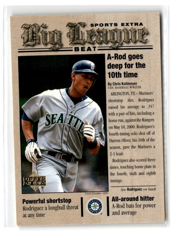 2001 Upper Deck Big League Beat Alex Rodriguez #BB17