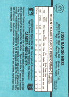1988 Donruss Jose Mesa #601 Rookie