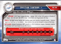 2019 Bowman Draft Cristian Santana #BD-80