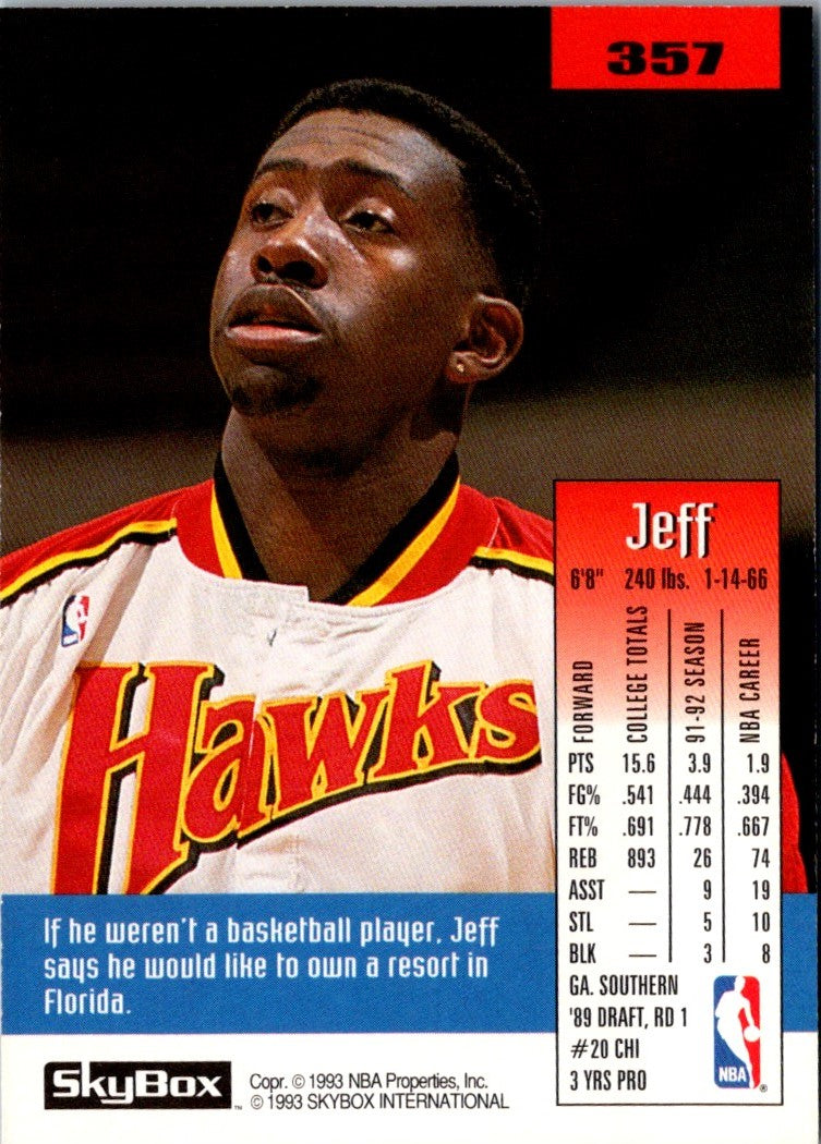 1992 SkyBox Jeff Sanders