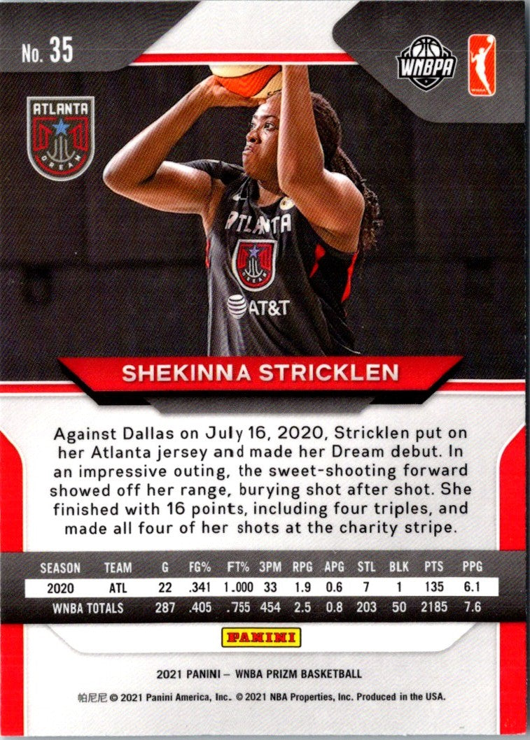 2021 Panini Prizm WNBA Shekinna Stricklen