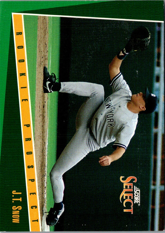 1993 Select J.T. Snow #385 Rookie