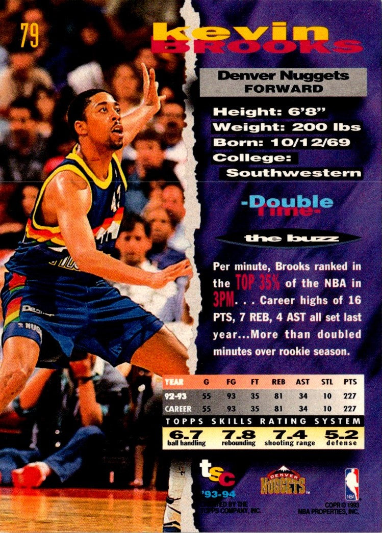 1993 Stadium Club Members Only Kevin Brooks