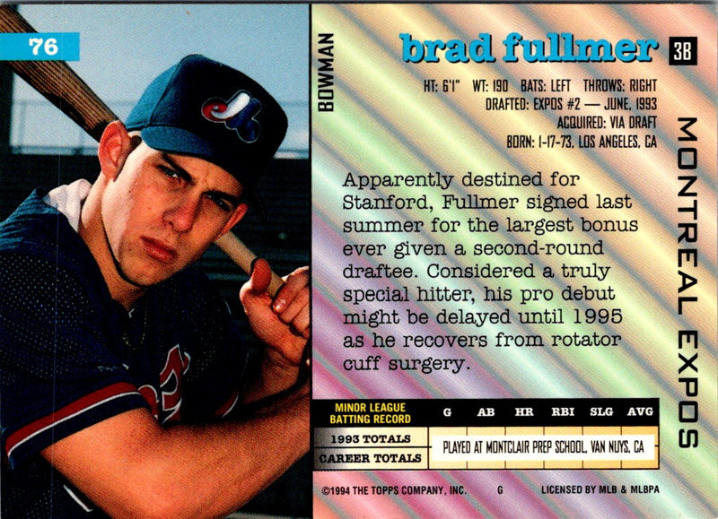 1994 Bowman Brad Fullmer