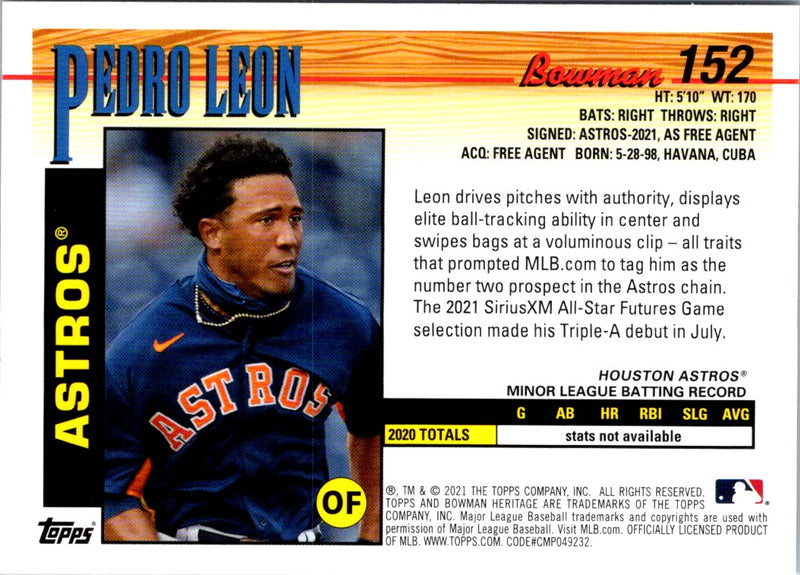 2021 Bowman Heritage Pedro Leon