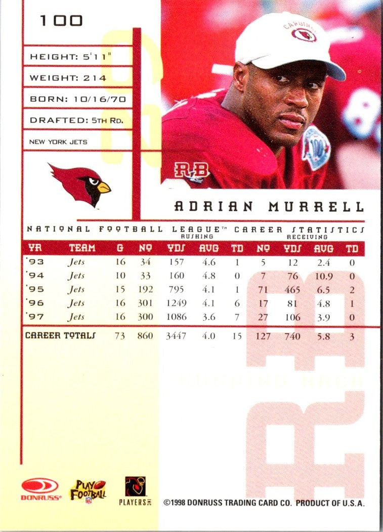 1998 Leaf Rookies & Stars Adrian Murrell