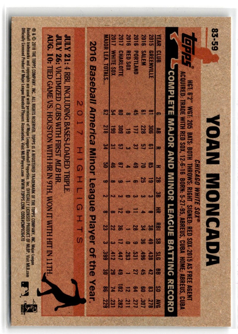 2018 Topps 1983 Baseball Yoan Moncada