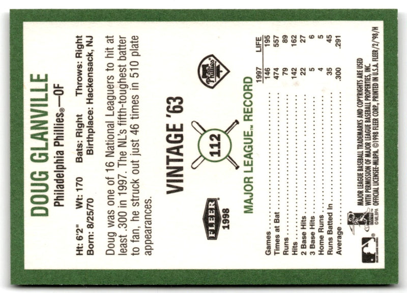 1998 Pacific Aurora Doug Glanville