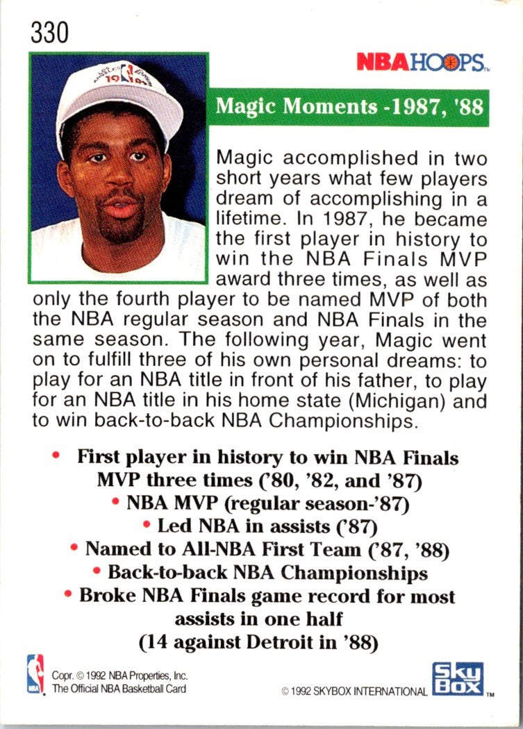 1992 Hoops Magic Moments