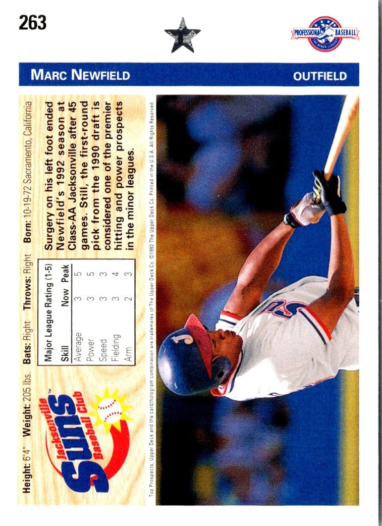 1992 Upper Deck Minors Marc Newfield